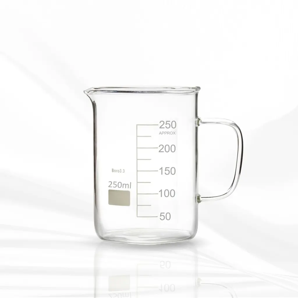  Beaker, Low Form, With Spout, Borosilicate Glass 400 mL